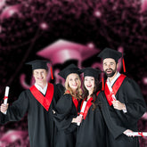 Aperturee - Grad Party Pink Ribbon Schwarzer Hintergrund für Fotos